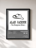 #noir Tableau de l'album The Bluegrass Album de Alan Jackson, cadre noir, imprimé et encadré en France