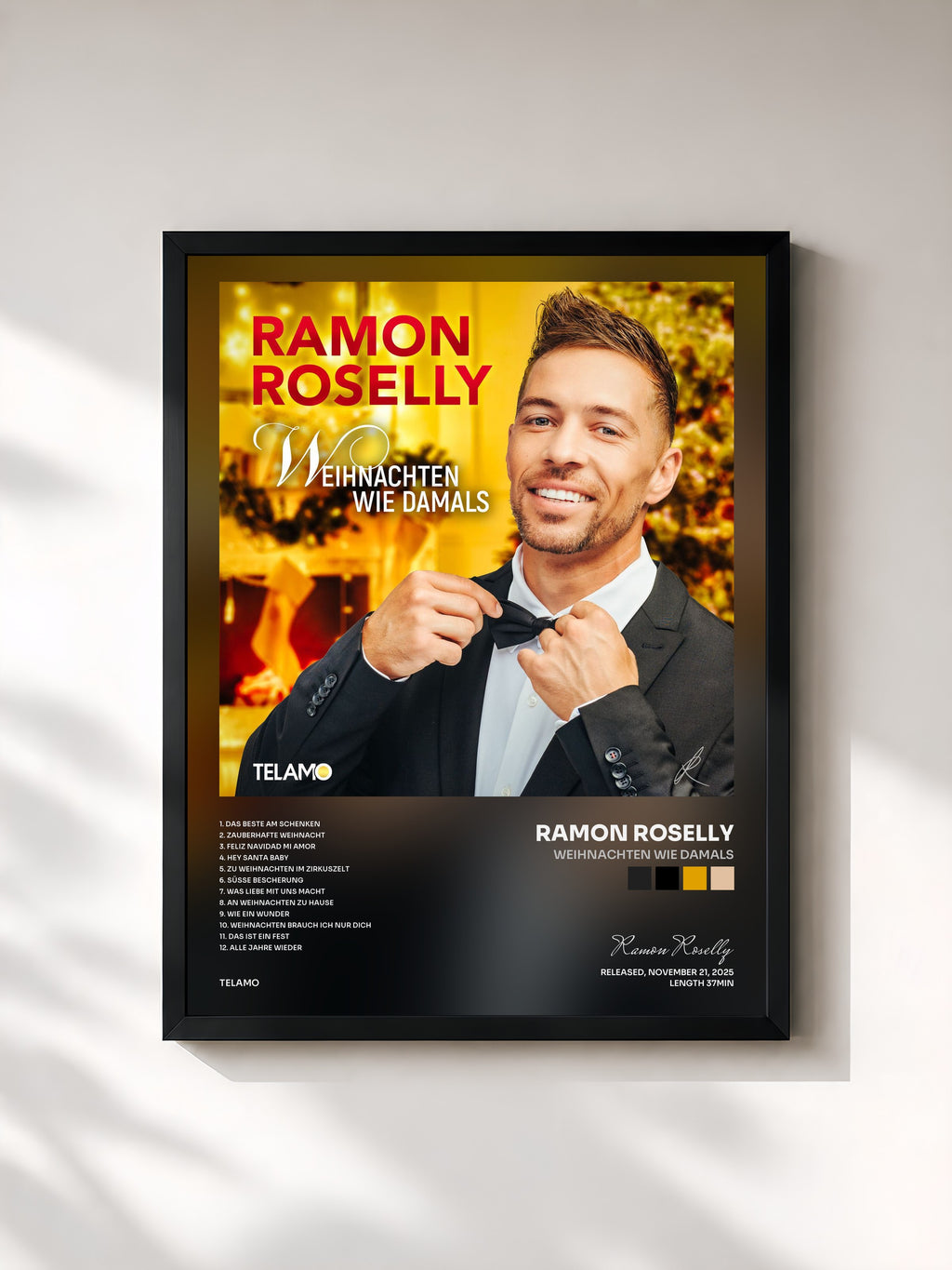 #noir Tableau de l'album Weihnachten wie damals de Ramon Roselly, cadre noir, imprimé et encadré en France
