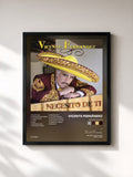 #noir Tableau de l'album Necesito De Ti de Vicente Fernández, cadre noir, imprimé et encadré en France
