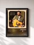 #noir Tableau de l'album I Didn't Come Here To Leave de Chris Young, cadre noir, imprimé et encadré en France