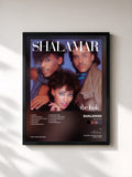 #noir Tableau de l'album The Look de Shalamar, cadre noir, imprimé et encadré en France