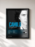 #noir Tableau de l'album Camilo Sinfónico de Camilo Sesto, cadre noir, imprimé et encadré en France