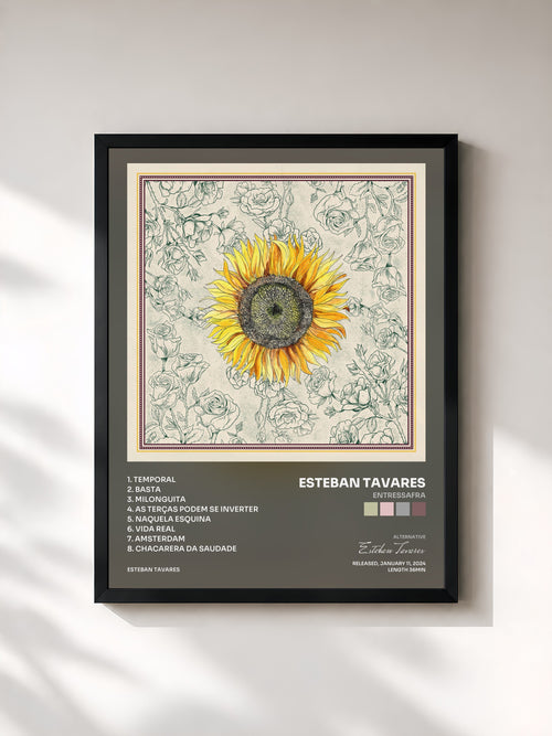 Esteban Tavares · Entressafra — Affiche encadrée