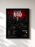 #noir Tableau de l'album K.O.D. de Tech N9ne, cadre noir, imprimé et encadré en France
