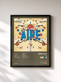 #noir Tableau de l'album Aire (Versión Día) de Jesse & Joy, cadre noir, imprimé et encadré en France