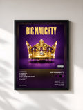 #noir Tableau de l'album KING ME de BIG Naughty, cadre noir, imprimé et encadré en France