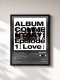 #noir Tableau de l'album Album Commentary: [Episode1 : Love] de So!YoON!, cadre noir, imprimé et encadré en France