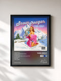 #noir Tableau de l'album Snow Cougar de Yung Gravy, cadre noir, imprimé et encadré en France