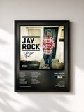 #noir Tableau de l'album Follow Me Home de Jay Rock, cadre noir, imprimé et encadré en France