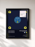 #noir Tableau de l'album Push The Feeling On de Nightcrawlers, cadre noir, imprimé et encadré en France