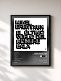 #noir Tableau de l'album El último vuelo del hombre bala de Mikel Erentxun, cadre noir, imprimé et encadré en France