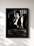 #noir Tableau de l'album Wait for the Night de Rick Springfield, cadre noir, imprimé et encadré en France