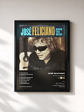 #noir Tableau de l'album Behind This Guitar de José Feliciano, cadre noir, imprimé et encadré en France
