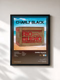 #noir Tableau de l'album Rio Bueno de Charly Black, cadre noir, imprimé et encadré en France
