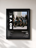 #noir Tableau de l'album BO Y Z de Prince Waly, cadre noir, imprimé et encadré en France