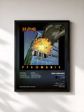 #noir Tableau de l'album Pyromania de Def Leppard, cadre noir, imprimé et encadré en France