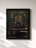 #noir Tableau de l'album Stony Hill de Damian Marley, cadre noir, imprimé et encadré en France