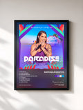 #noir Tableau de l'album Paradise 2.0 de Raphaela Santos, cadre noir, imprimé et encadré en France