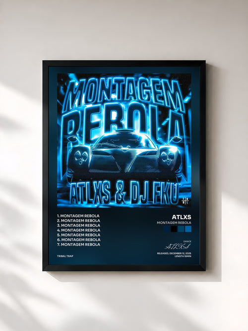ATLXS · MONTAGEM REBOLA — Affiche encadrée