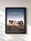 #noir Tableau de l'album 30 Days de The Saturdays, cadre noir, imprimé et encadré en France