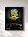 #noir Tableau de l'album Sauce Boyz Care Package de Eladio Carrion, cadre noir, imprimé et encadré en France