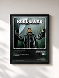 #noir Tableau de l'album Was hat S.A.V. da vor? de Kool Savas, cadre noir, imprimé et encadré en France
