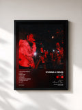 #noir Tableau de l'album 4MF (4 MY FANS TAPE) de Stunna 4 Vegas, cadre noir, imprimé et encadré en France