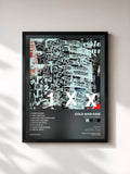 #noir Tableau de l'album New Age Norms 1 de Cold War Kids, cadre noir, imprimé et encadré en France