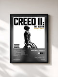 #noir Tableau de l'album Creed II: The Album de Mike Will Made-It, cadre noir, imprimé et encadré en France
