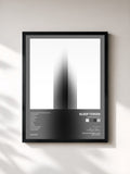 #noir Tableau de l'album Sundowning de Sleep Token, cadre noir, imprimé et encadré en France