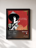 #noir Tableau de l'album Mille excuses Milady de Jean Leloup, cadre noir, imprimé et encadré en France