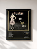 #noir Tableau de l'album Here We Go Again de Lady Linn, cadre noir, imprimé et encadré en France