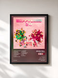 #noir Tableau de l'album Happyland 2.0 de Jacin Trill, cadre noir, imprimé et encadré en France