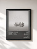 #noir Tableau de l'album Si de Malú, cadre noir, imprimé et encadré en France