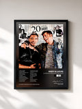 #noir Tableau de l'album 20 Años en Más de 20 Canciones de Andy & Lucas, cadre noir, imprimé et encadré en France