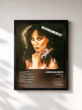 #noir Tableau de l'album BANDABERTÈ de Loredana Bertè, cadre noir, imprimé et encadré en France