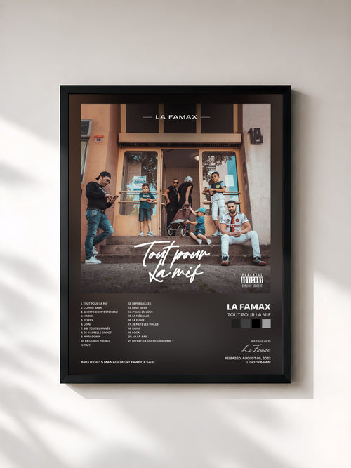 La Famax · Tout pour la mif — Affiche encadrée