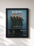 #noir Tableau de l'album Popped In Souled Out (30th Anniversary Edition) de Wet Wet Wet, cadre noir, imprimé et encadré en France