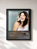 #noir Tableau de l'album Come What May de Jane Monheit, cadre noir, imprimé et encadré en France