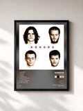 #noir Tableau de l'album KONGOS de Kongos, cadre noir, imprimé et encadré en France