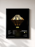 #noir Tableau de l'album Revenge Of The Dreamers III de Dreamville, cadre noir, imprimé et encadré en France