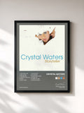 #noir Tableau de l'album Storyteller de Crystal Waters, cadre noir, imprimé et encadré en France