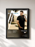 #noir Tableau de l'album I'm Comin' Over de Chris Young, cadre noir, imprimé et encadré en France