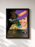 #noir Tableau de l'album Jill Scott Collaborations de Jill Scott, cadre noir, imprimé et encadré en France