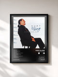 #noir Tableau de l'album Close Your Eyes de Kurt Elling, cadre noir, imprimé et encadré en France