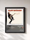 #noir Tableau de l'album Rock 'n' Roll Juvenile de Cliff Richard, cadre noir, imprimé et encadré en France