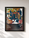 #noir Tableau de l'album Quiereme de Los Bukis, cadre noir, imprimé et encadré en France