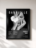 #noir Tableau de l'album Under My Skin de Gabrielle, cadre noir, imprimé et encadré en France