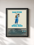 #noir Tableau de l'album There’s Nothing But Space, Man! de Sam Ryder, cadre noir, imprimé et encadré en France