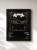 #noir Tableau de l'album Feels So Right de Alabama, cadre noir, imprimé et encadré en France